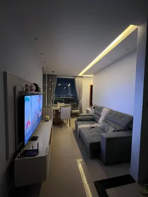Uma televisão e/ou sistema de entretenimento em Castelão Apartment