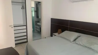 Uma cama ou camas num quarto em Porto das Dunas - Atlantic Palace H201