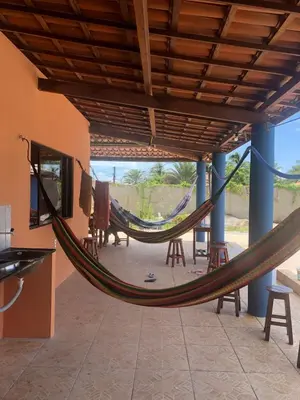 Uma varanda ou terraço em Recanto Beach casa de Temporada