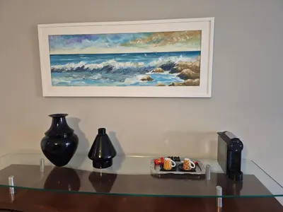 Comodidades para chá e café em TerraMaris - Pé na Areia e Vista Mar Deslumbrante