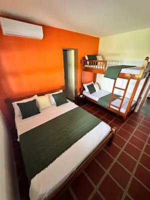 Uma cama ou camas num quarto em Splendide villa à morro branco vue sur mer