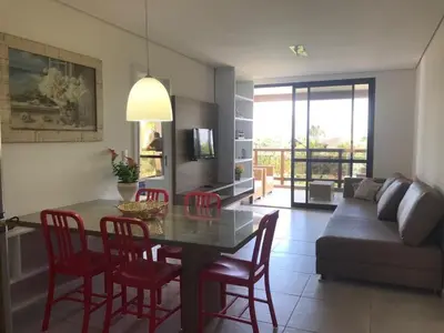 Uma área de estar em Apartamento no WaiWai Cumbuco