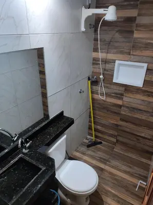 Uma casa de banho em Chalé aconchego do Áureo 2
