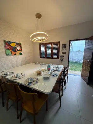 A planta de Linda Casa de Praia Família com até 10 pessoas