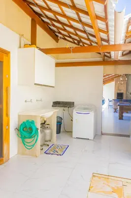A cozinha ou kitchenette de Belíssima casa na praia do Morro Branco