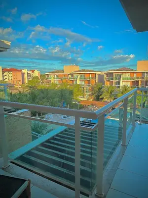 Uma varanda ou terraço em Palm Beach Cobertura Duplex ao lado do Beach Park
