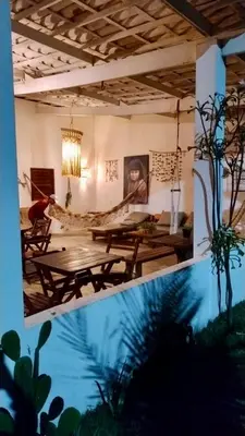 Uma área de estar em Casa Sereia Icapuí