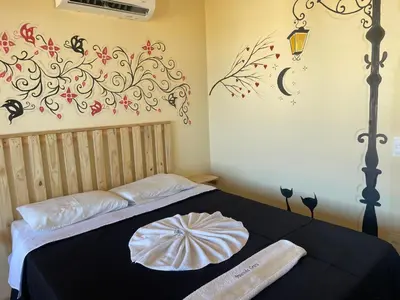 Uma cama ou camas num quarto em Pousada Ceará - Porto das Dunas