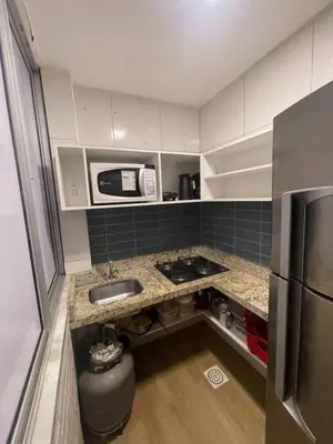 A cozinha ou kitchenette de Estudio em plena Beira Mar