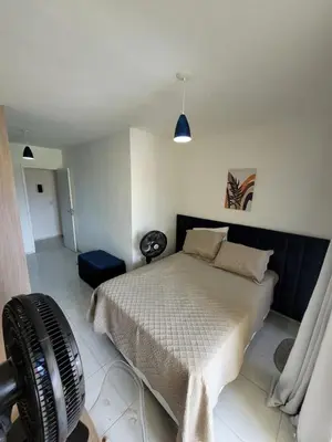 Uma cama ou camas num quarto em Casa duplex em Maracanaú com ar-condicionado