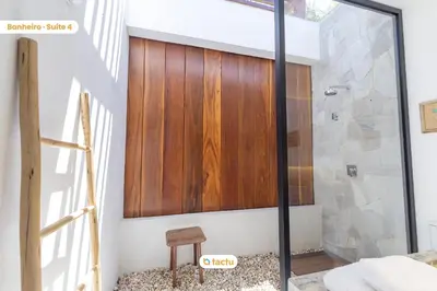 Uma casa de banho em Casa com Piscina no Origem Fortim