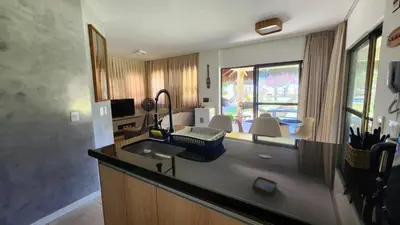 A cozinha ou kitchenette de Paraíso à Beira Mar - 601H Village