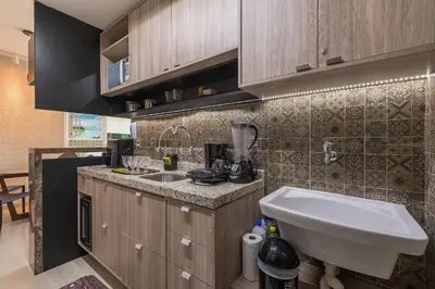 A cozinha ou kitchenette de VG Fun #405 - Praia do Futuro por Carpediem