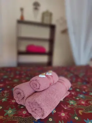 Uma cama ou camas num quarto em Manga Rosa Hospedagem