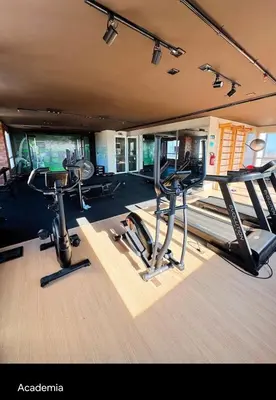O centro de fitness e/ou as comodidades de fitness de Ap 2 quartos ,condomínio mirante clube