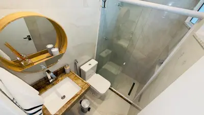 Uma casa de banho em Apartamento Praia de Iracema 1