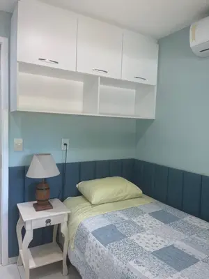Uma cama ou camas num quarto em Apartamento terreo de luxo