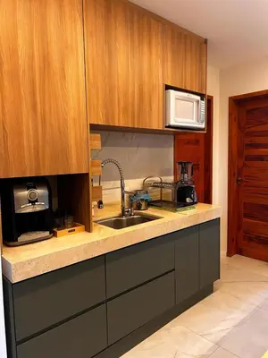 A cozinha ou kitchenette de Aquaville Porto das Dunas Beach Park