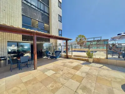 Uma varanda ou terraço em Flats Tabajara Residence