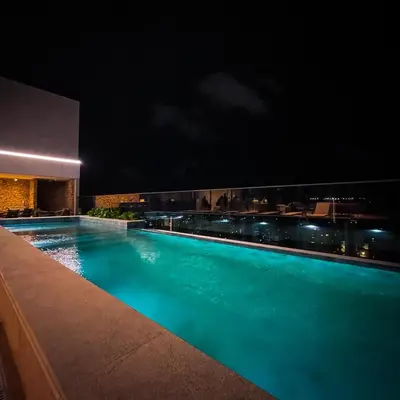 A piscina em ou perto de Studio Beira-mar, rooftop com piscina e jacuzzi