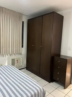 Uma cama ou camas num quarto em Flat aconchegante na Beira Mar