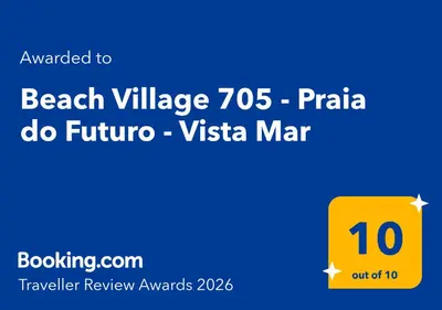 Um certificado, prémio, placa ou documento mostrado em Beach Village 705 - Praia do Futuro - Vista Mar