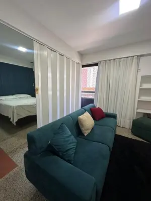 Uma cama ou camas num quarto em Flat Completo na Av. Beira Mar – Scala - Fortaleza