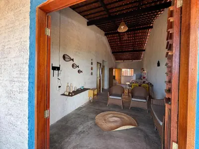 Uma área de estar em Casa Varanda do Mar - Icapuí