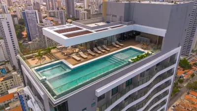 A piscina em ou perto de Beach Class Meireles - Sofisticação e Conforto