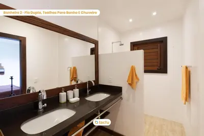 Uma casa de banho em Casa da Praia, mansão à beira mar no Fortim