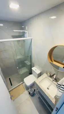 Uma casa de banho em Apartamento praia de Iracema