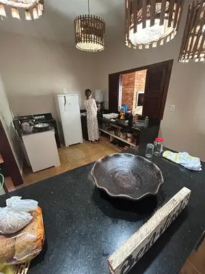 A cozinha ou kitchenette de Casa de praia Águas Belas