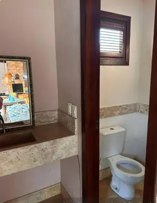 Uma casa de banho em Casa de praia Águas Belas