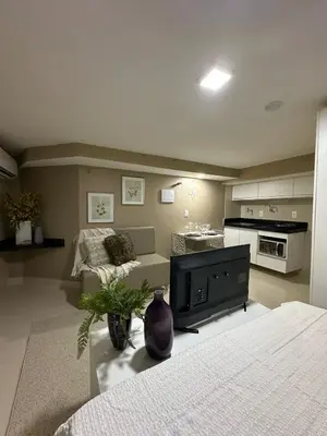 A cozinha ou kitchenette de Benfica Apart Hotel