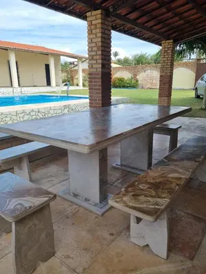 A planta de Casa Mar e Sol, Villa de plage marina do Morro Branco avec Piscine
