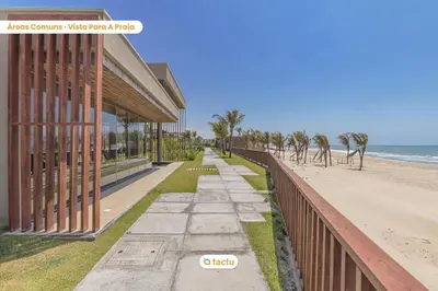 A planta de Casa em Flecheiras em condomínio vista mar
