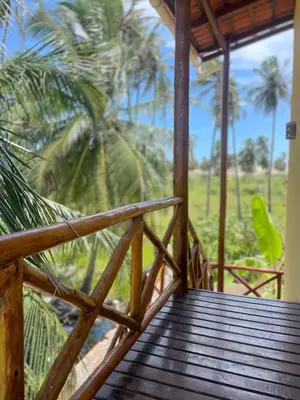 Uma varanda ou terraço em Chalés Dunas - Icaraí de Amontada