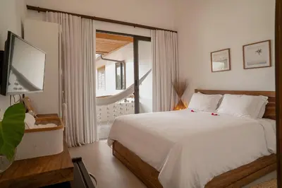 Uma cama ou camas num quarto em Villa Florens