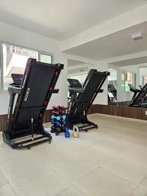 O centro de fitness e/ou as comodidades de fitness de Apartamento Beach Place 100m da praia no Cumbuco
