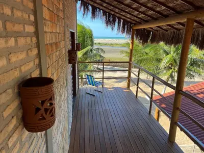 Uma varanda ou terraço em Casa Farol - Praia de Itarema, CE