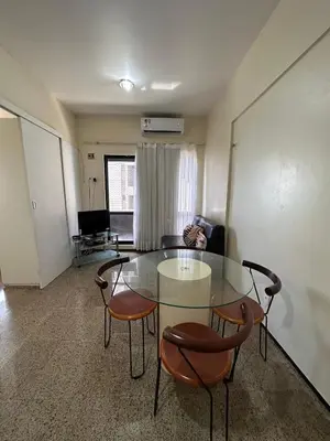 Uma área de estar em Av. Beira Mar - Flat com Localização Perfeita