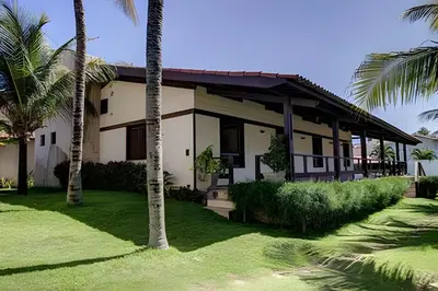 Um jardim no exterior de Linda no BEACH PARK-16 pessoas - HOUSINGCEARÁ