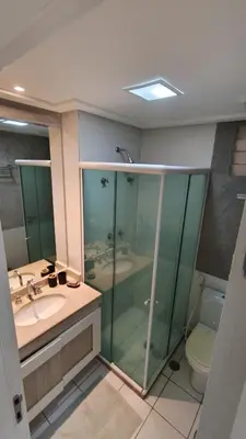 Uma casa de banho em Apartamento térreo nascente Beach Living