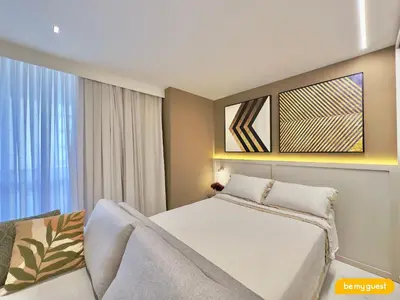 Uma cama ou camas num quarto em JSmart - Carolina Sucupira