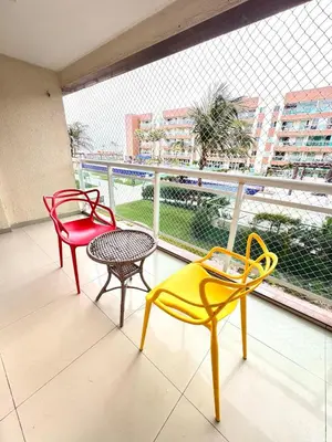 Uma varanda ou terraço em VG FUN 413 Praia Futuro Vista Mar Pé na Areia 2 quartos 2 wcs Imob Temporada