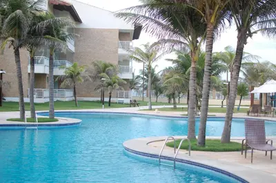 A piscina em ou perto de Apartamento Pé na Areia Porto das Dunas - Paraiso das Dunas
