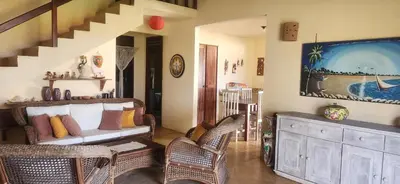 Uma área de estar em Villaggio Lagoa Das Palmeiras