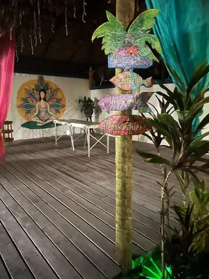 Um jardim no exterior de POUSADA Coisa Mais Linda e Massagem
