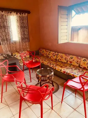 Uma área de estar em Casa Mar Poesia - Taiba