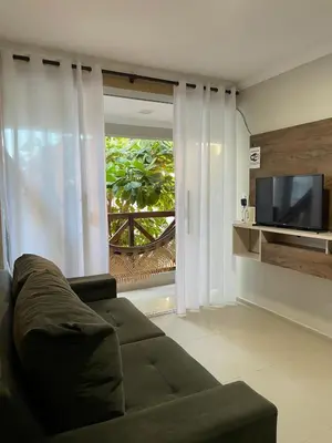 Uma televisão e/ou sistema de entretenimento em flat paraíso jeri